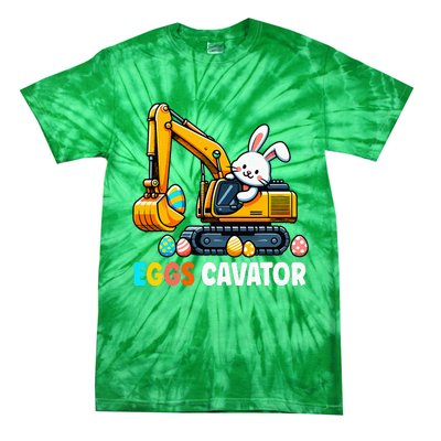 Eggscavator Egg Hunting Bunny Easter Day Tie-Dye T-Shirt