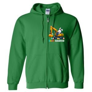 Eggscavator Egg Hunting Bunny Easter Day Full Zip Hoodie