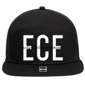 Ece Early Hood Educator Teacher Special Education Gift 7 Panel Mesh Trucker Snapback Hat