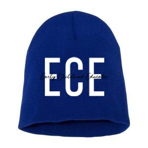 Ece Early Hood Educator Teacher Special Education Gift Short Acrylic Beanie