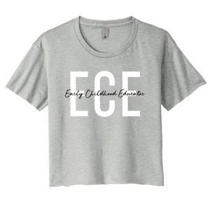 Ece Early Hood Educator Teacher Special Education Gift Women's Crop Top Tee