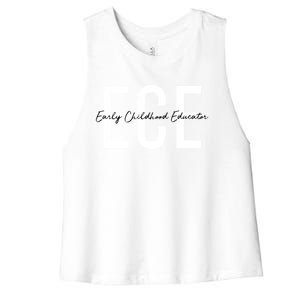 Ece Early Hood Educator Teacher Special Education Gift Women's Racerback Cropped Tank