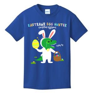 Eastrawr Egg Hunter Certified Eggspert Easter T Rex Dinosaur Gift Kids T-Shirt