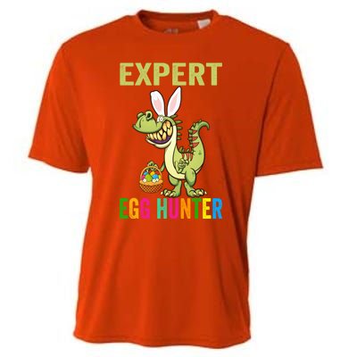 Expert Egg Hunter T Rex Dinosaur Bunny Easter Meaningful Gift Cooling Performance Crew T-Shirt