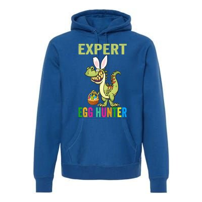 Expert Egg Hunter T Rex Dinosaur Bunny Easter Meaningful Gift Premium Hoodie