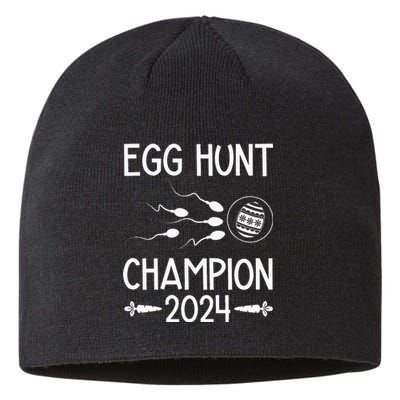 Easter Egg Hunt Champion Funny Dad Sustainable Beanie