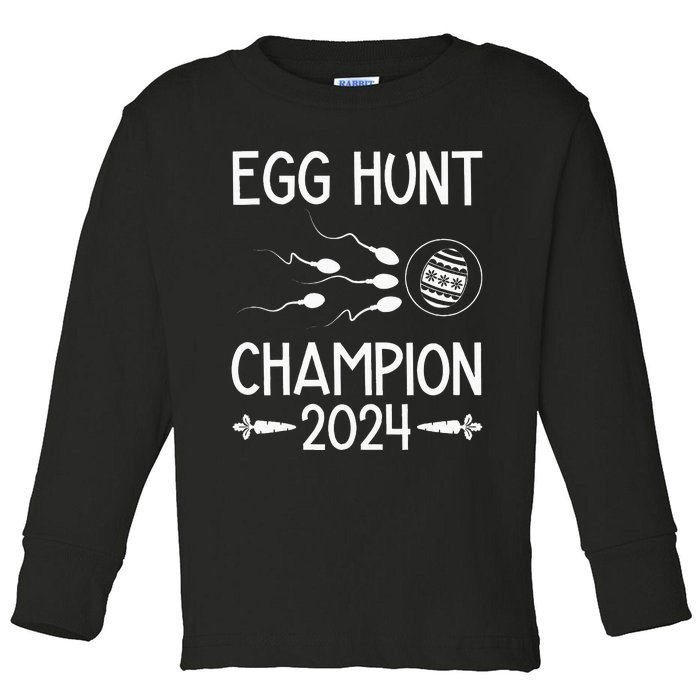 Easter Egg Hunt Champion Funny Dad Toddler Long Sleeve Shirt