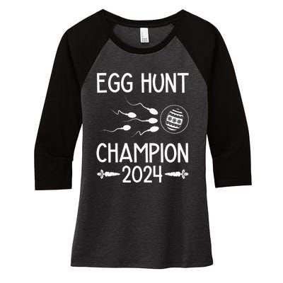 Easter Egg Hunt Champion Funny Dad Women's Tri-Blend 3/4-Sleeve Raglan Shirt