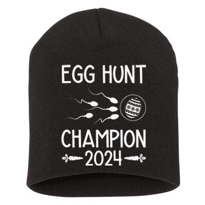 Easter Egg Hunt Champion Funny Dad Short Acrylic Beanie