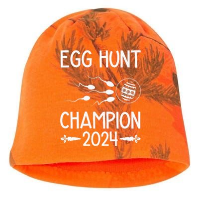 Easter Egg Hunt Champion Funny Dad Kati - Camo Knit Beanie