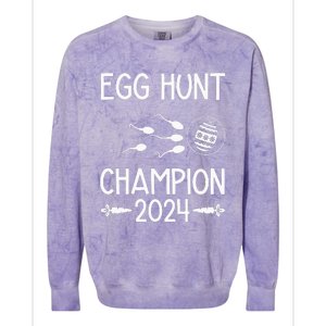 Easter Egg Hunt Champion 2024 Colorblast Crewneck Sweatshirt