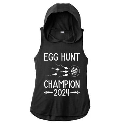 Easter Egg Hunt Champion 2024 Ladies PosiCharge Tri-Blend Wicking Draft Hoodie Tank