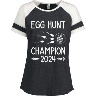 Easter Egg Hunt Champion 2024 Enza Ladies Jersey Colorblock Tee