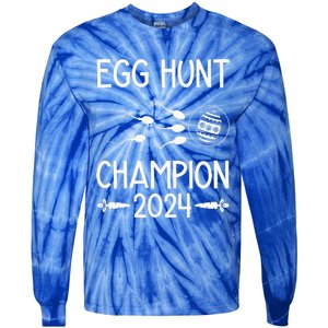 Easter Egg Hunt Champion 2024 Tie-Dye Long Sleeve Shirt