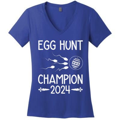 Easter Egg Hunt Champion 2024 Women's V-Neck T-Shirt