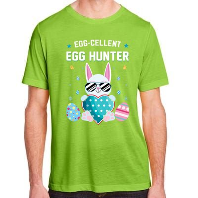 Egggiftcellent Egg Hunter Cute Bunny Funny Easter Day Gift Adult ChromaSoft Performance T-Shirt