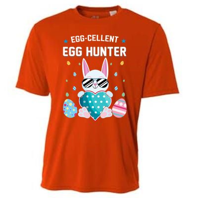 Egggiftcellent Egg Hunter Cute Bunny Funny Easter Day Gift Cooling Performance Crew T-Shirt