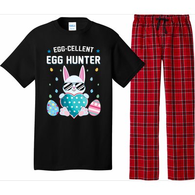 Egggiftcellent Egg Hunter Cute Bunny Funny Easter Day Gift Pajama Set