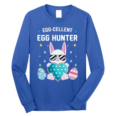 Egggiftcellent Egg Hunter Cute Bunny Funny Easter Day Gift Long Sleeve Shirt