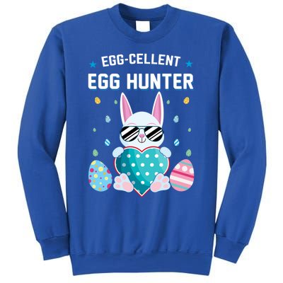 Egggiftcellent Egg Hunter Cute Bunny Funny Easter Day Gift Sweatshirt