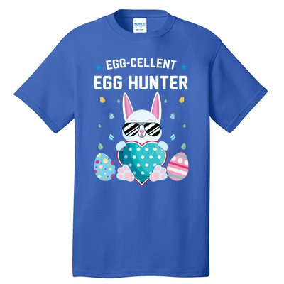 Egggiftcellent Egg Hunter Cute Bunny Funny Easter Day Gift Tall T-Shirt