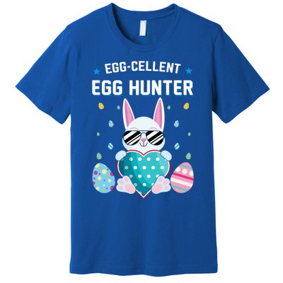 Egggiftcellent Egg Hunter Cute Bunny Funny Easter Day Gift Premium T-Shirt