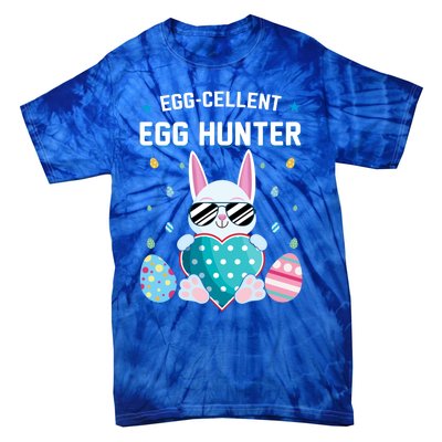 Egggiftcellent Egg Hunter Cute Bunny Funny Easter Day Gift Tie-Dye T-Shirt