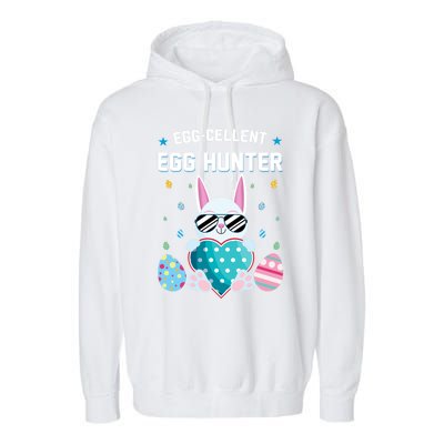 Egggiftcellent Egg Hunter Cute Bunny Funny Easter Day Gift Garment-Dyed Fleece Hoodie