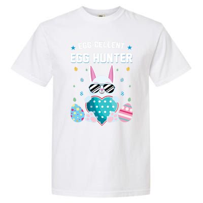 Egggiftcellent Egg Hunter Cute Bunny Funny Easter Day Gift Garment-Dyed Heavyweight T-Shirt