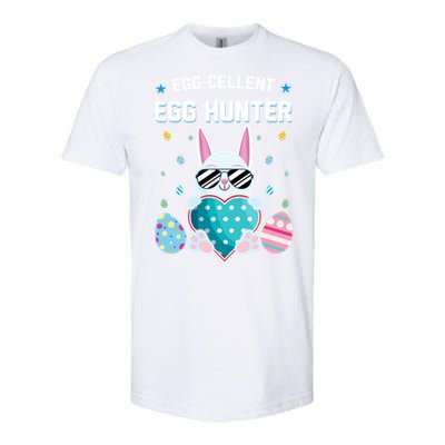 Egggiftcellent Egg Hunter Cute Bunny Funny Easter Day Gift Softstyle CVC T-Shirt