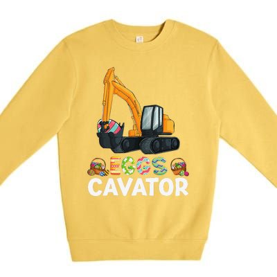 Easter Egg Hunts Constructions Trucks Children Premium Crewneck Sweatshirt