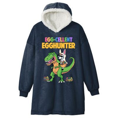 Egggiftcellent Egg Hunter T Rex Dinosaur Unicorn Easter Bunny Gift Hooded Wearable Blanket