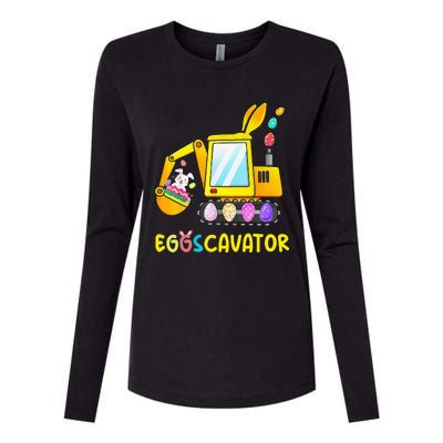 Easter Egg Hunt Funny EggsCavator Bunny Womens Cotton Relaxed Long Sleeve T-Shirt