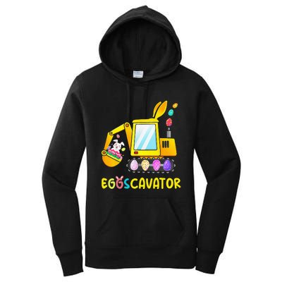 Easter Egg Hunt Funny EggsCavator Bunny Women's Pullover Hoodie