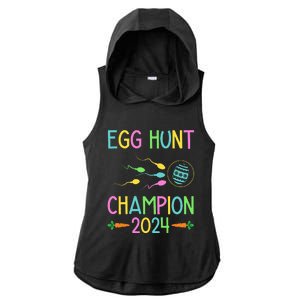 Easter Egg Hunt Champion 2024 Ladies PosiCharge Tri-Blend Wicking Draft Hoodie Tank