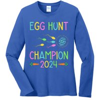 Easter Egg Hunt Champion 2024 Ladies Long Sleeve Shirt