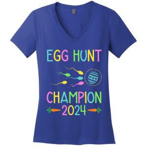 Easter Egg Hunt Champion 2024 Women's V-Neck T-Shirt