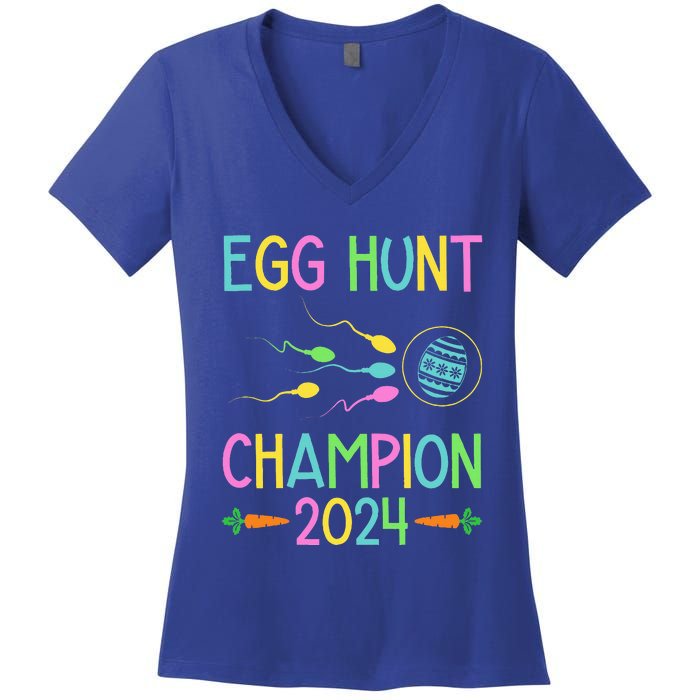 Easter Egg Hunt Champion 2024 Women's V-Neck T-Shirt