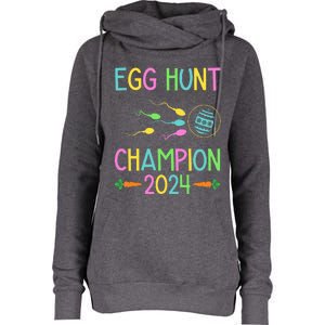 Easter Egg Hunt Champion 2024 Womens Funnel Neck Pullover Hood