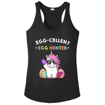 Egggiftcellent Egg Hunter Easter Unicorn Costume Funny Gift Ladies PosiCharge Competitor Racerback Tank