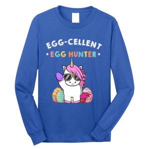 Egggiftcellent Egg Hunter Easter Unicorn Costume Funny Gift Long Sleeve Shirt