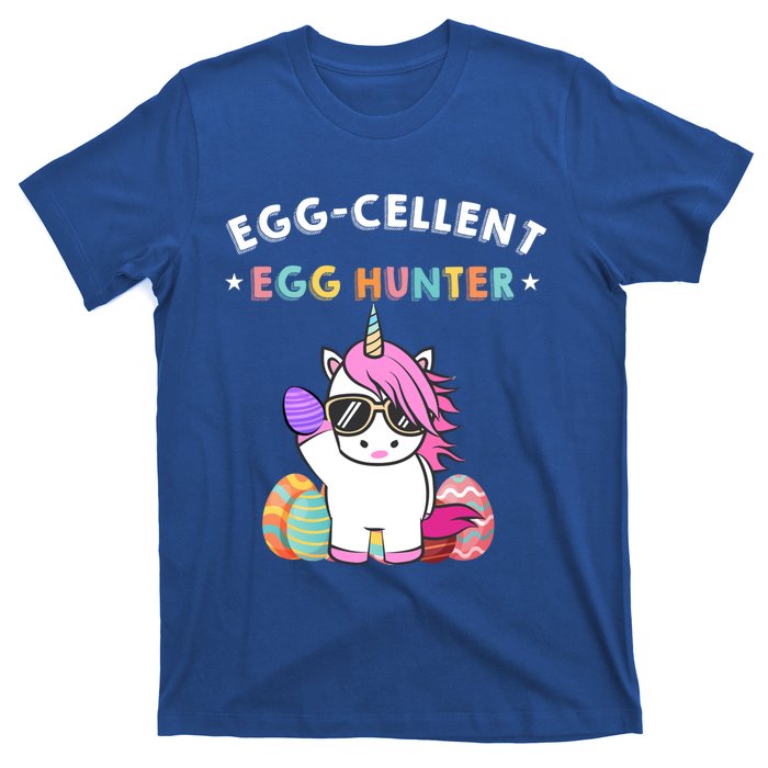 Egggiftcellent Egg Hunter Easter Unicorn Costume Funny Gift T-Shirt