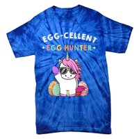 Egggiftcellent Egg Hunter Easter Unicorn Costume Funny Gift Tie-Dye T-Shirt