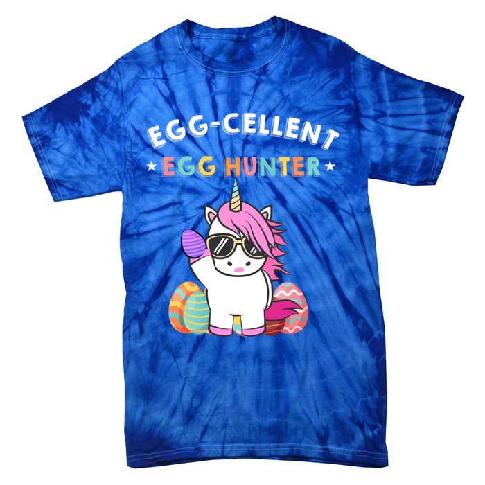 Egggiftcellent Egg Hunter Easter Unicorn Costume Funny Gift Tie-Dye T-Shirt