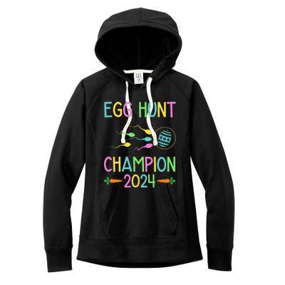 Easter Egg Hunt Champion Funny Dad Women's Fleece Hoodie