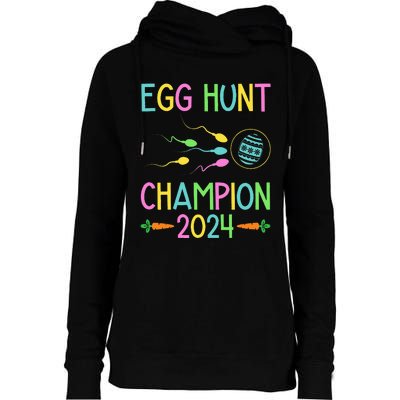 Easter Egg Hunt Champion Funny Dad Womens Funnel Neck Pullover Hood