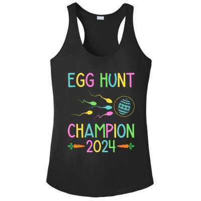 Easter Egg Hunt Champion Funny Dad Ladies PosiCharge Competitor Racerback Tank