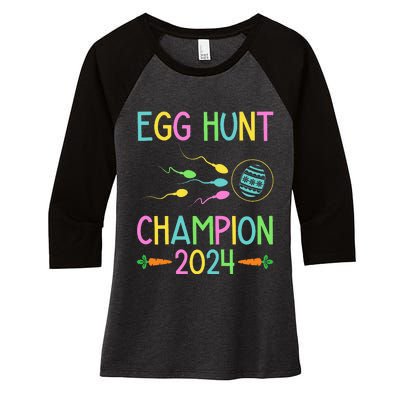 Easter Egg Hunt Champion Funny Dad Women's Tri-Blend 3/4-Sleeve Raglan Shirt