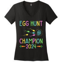 Easter Egg Hunt Champion Funny Dad Women's V-Neck T-Shirt