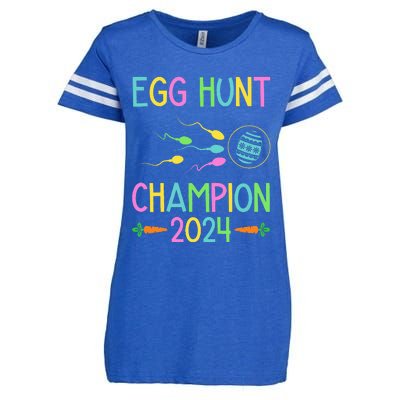 Easter Egg Hunt Champion Funny Dad Enza Ladies Jersey Football T-Shirt